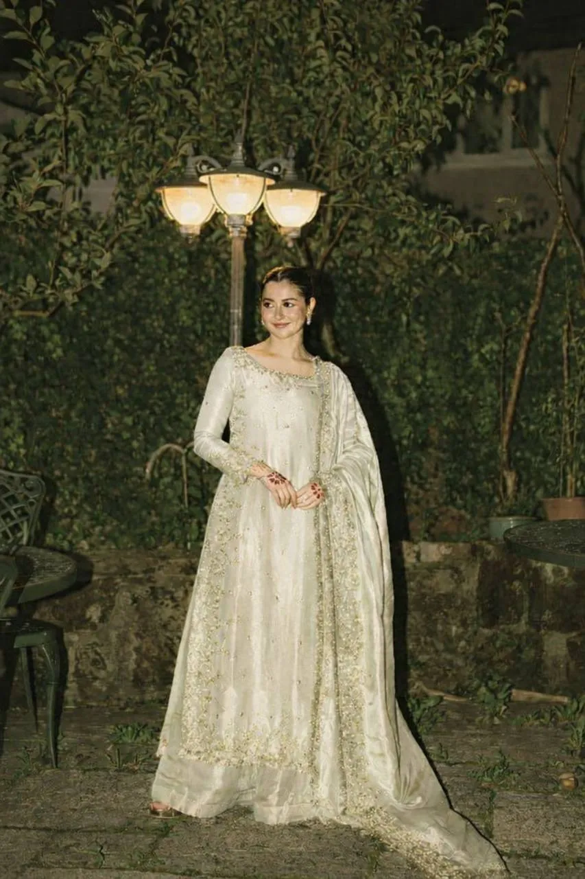 Hania Ameer Inspired White Salwar Suit