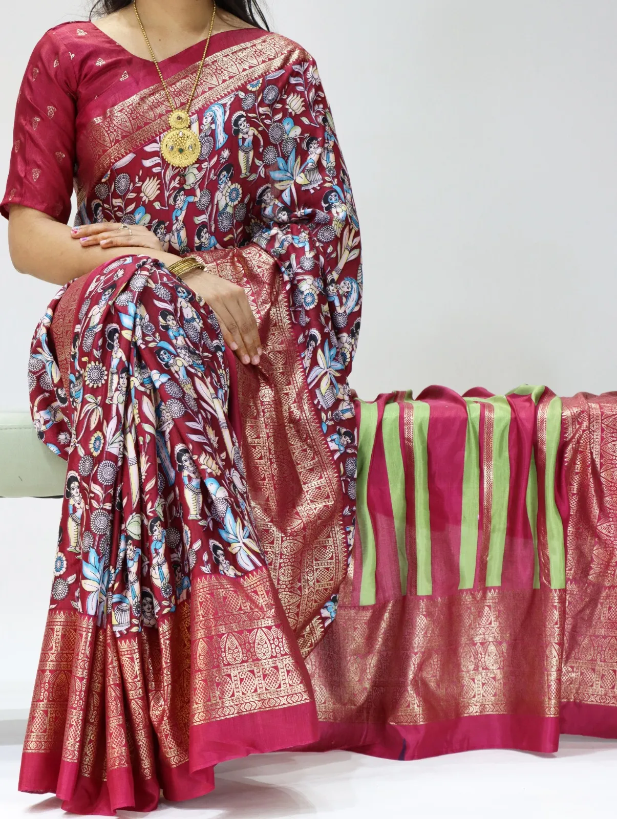 Kalamkari Printed Sarees 500 Range
