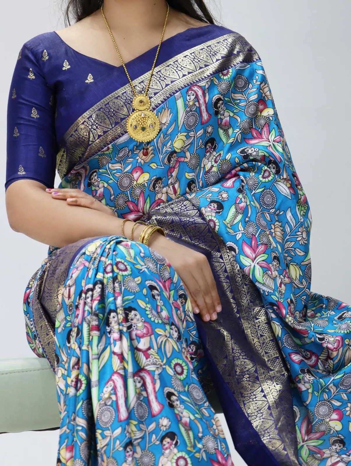 Kalamkari Printed Sarees 500 Range - Image 3