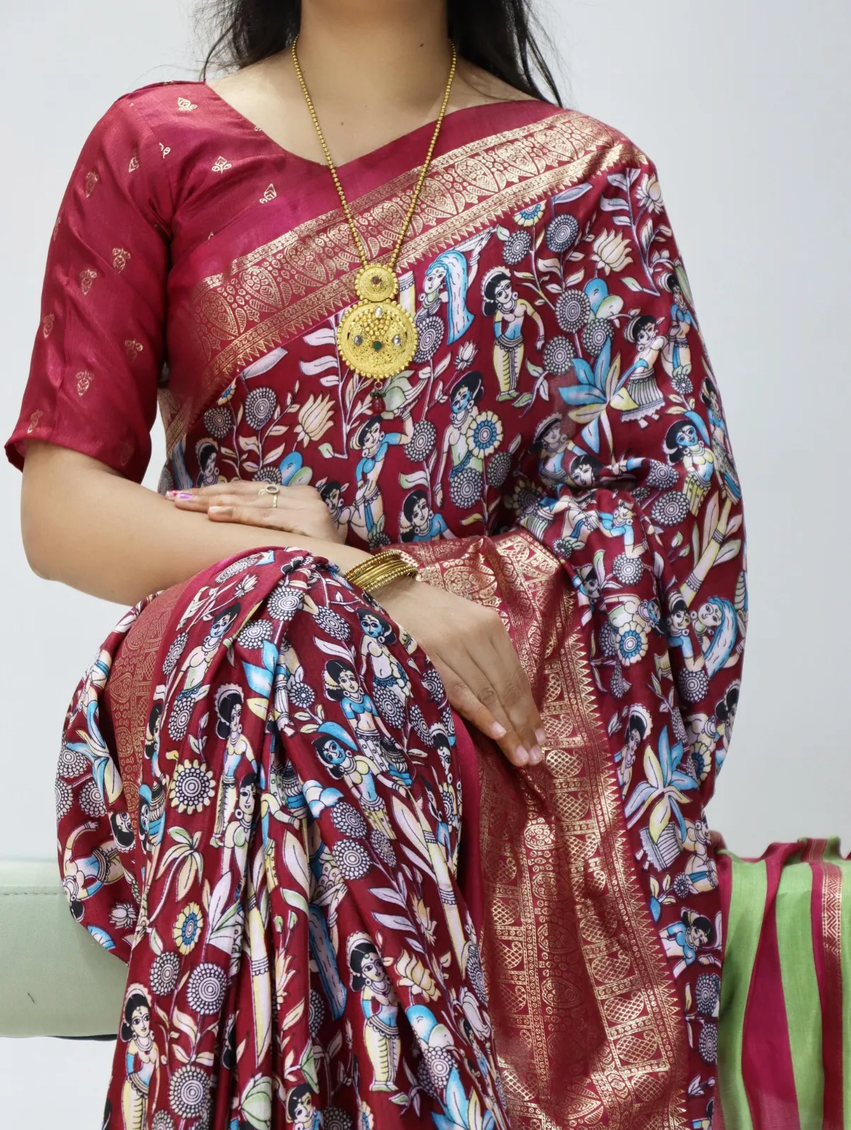 Kalamkari Printed Sarees 500 Range - Image 6