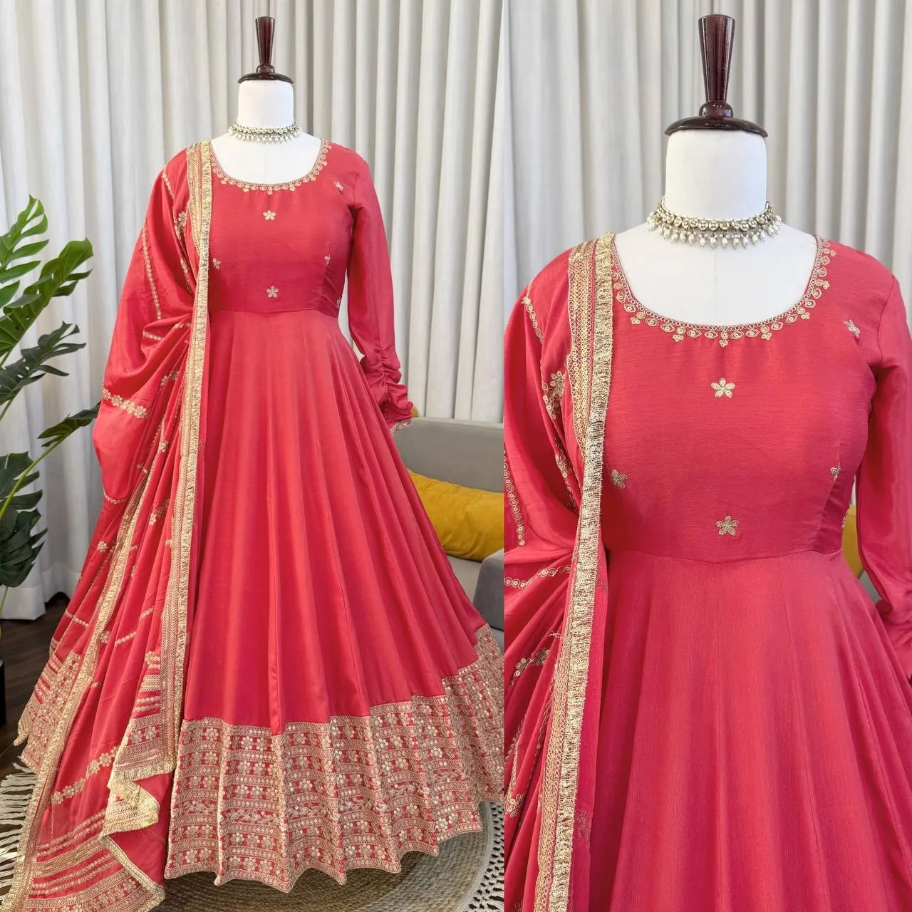 Stylish Wedding Anarkali Set - Image 4