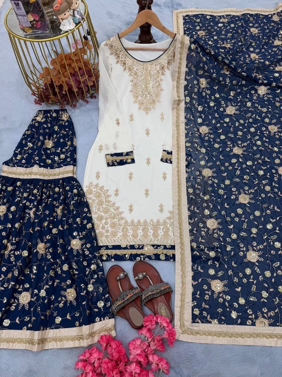 Trending Readymade Pakistani Garara Salwar Dress - Image 4