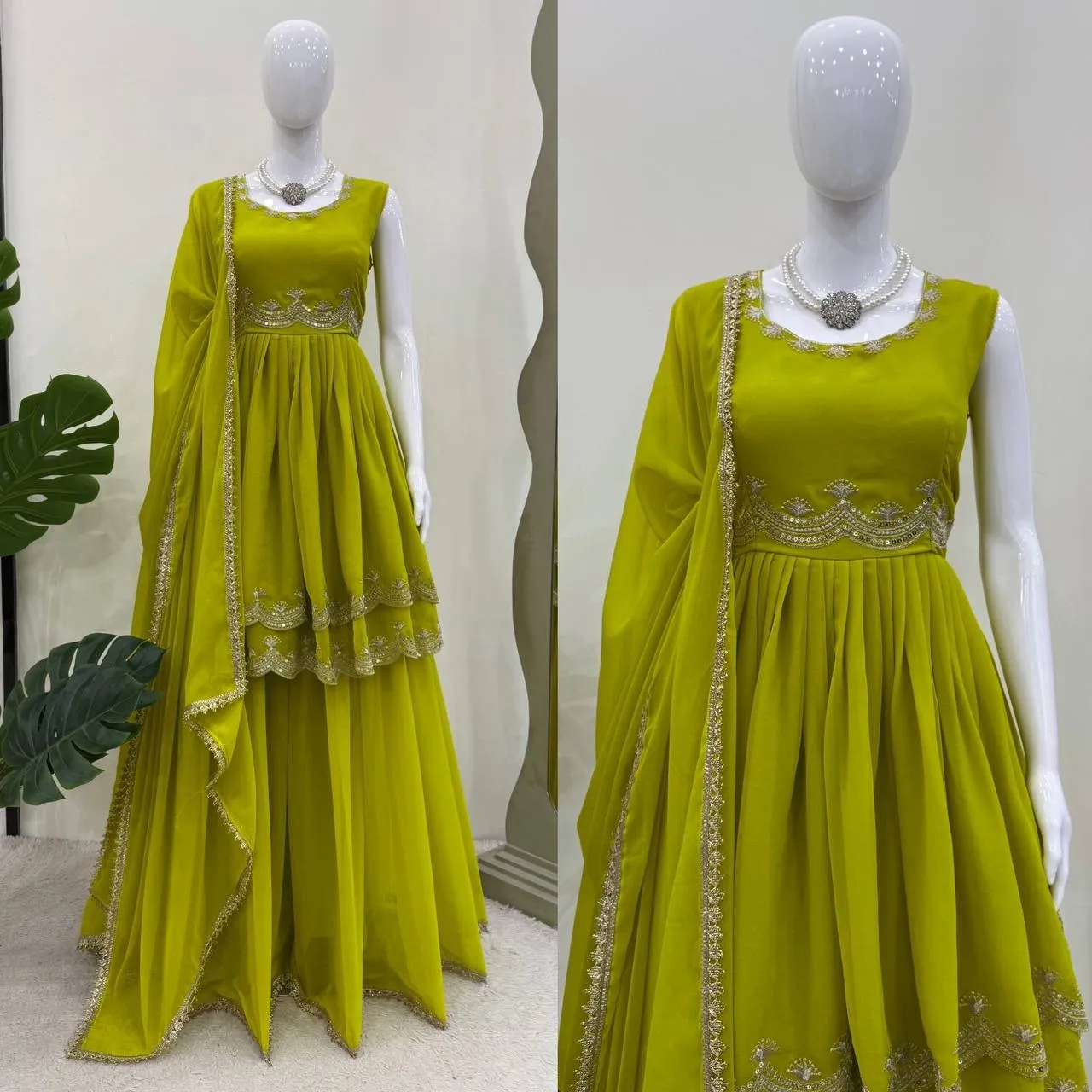 Pista Color Punjabi Suit Set - Image 3