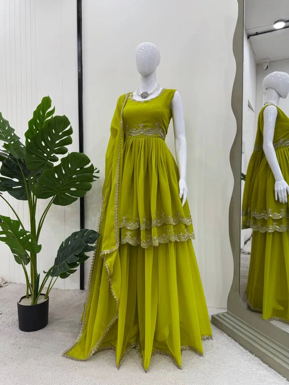 Pista Color Punjabi Suit Set - Image 4