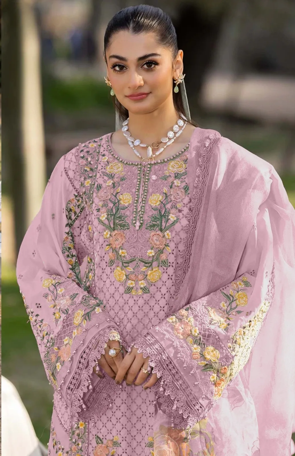 Purple Cotton Pakistani Suit for Women
