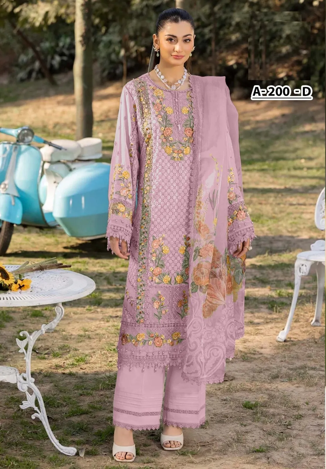 Purple Cotton Pakistani Suit for Women - Image 2
