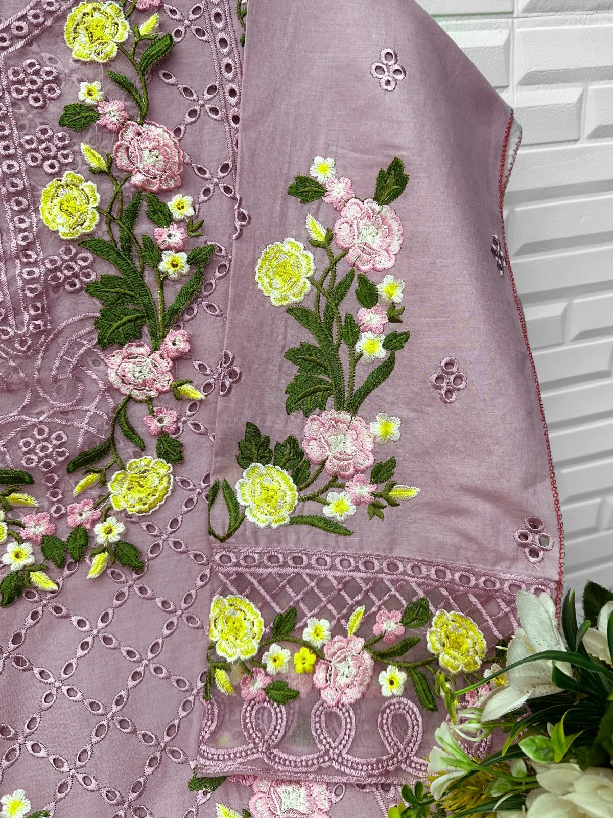 Purple Cotton Pakistani Suit for Women - Image 3