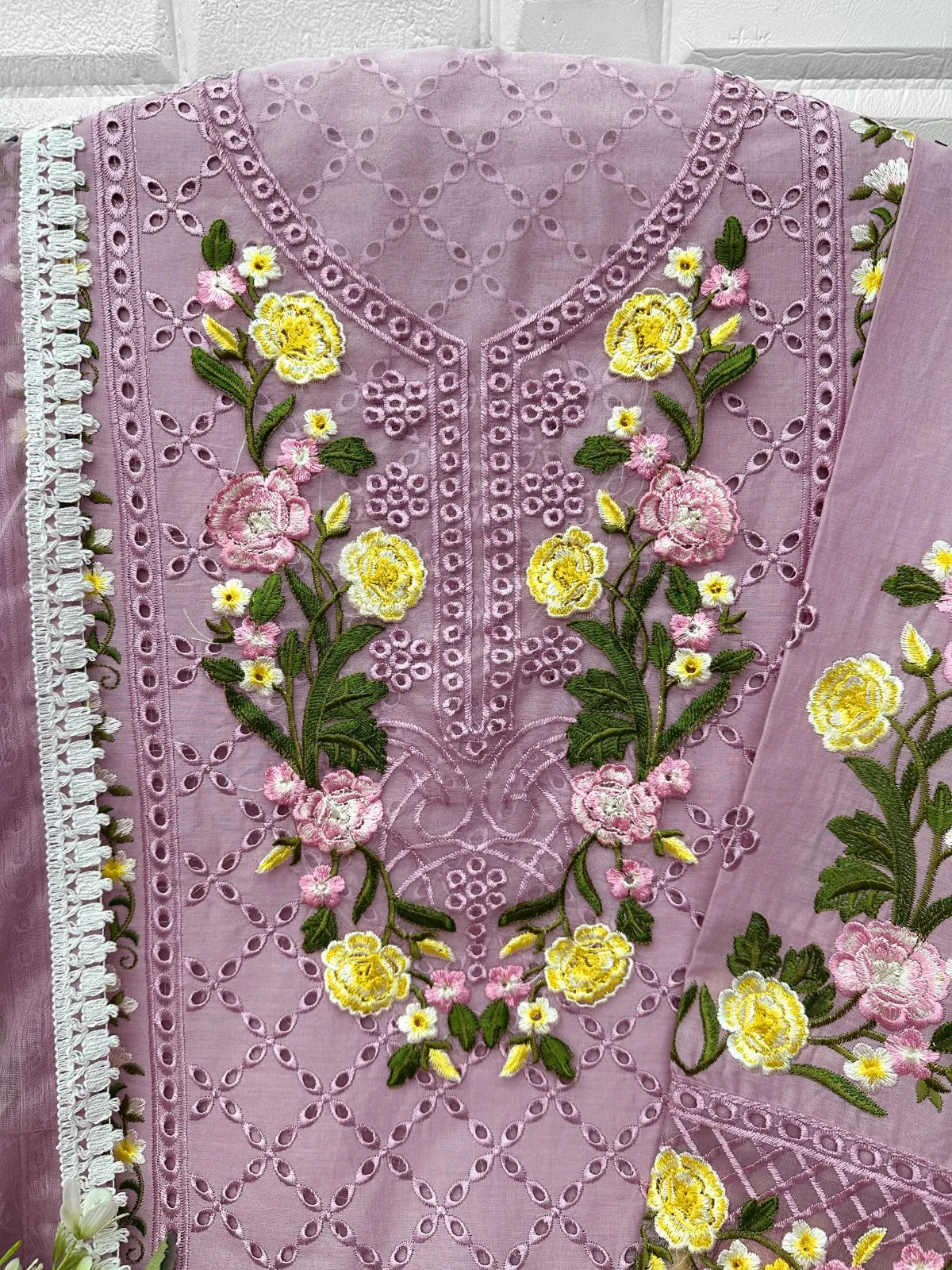Purple Cotton Pakistani Suit for Women - Image 6