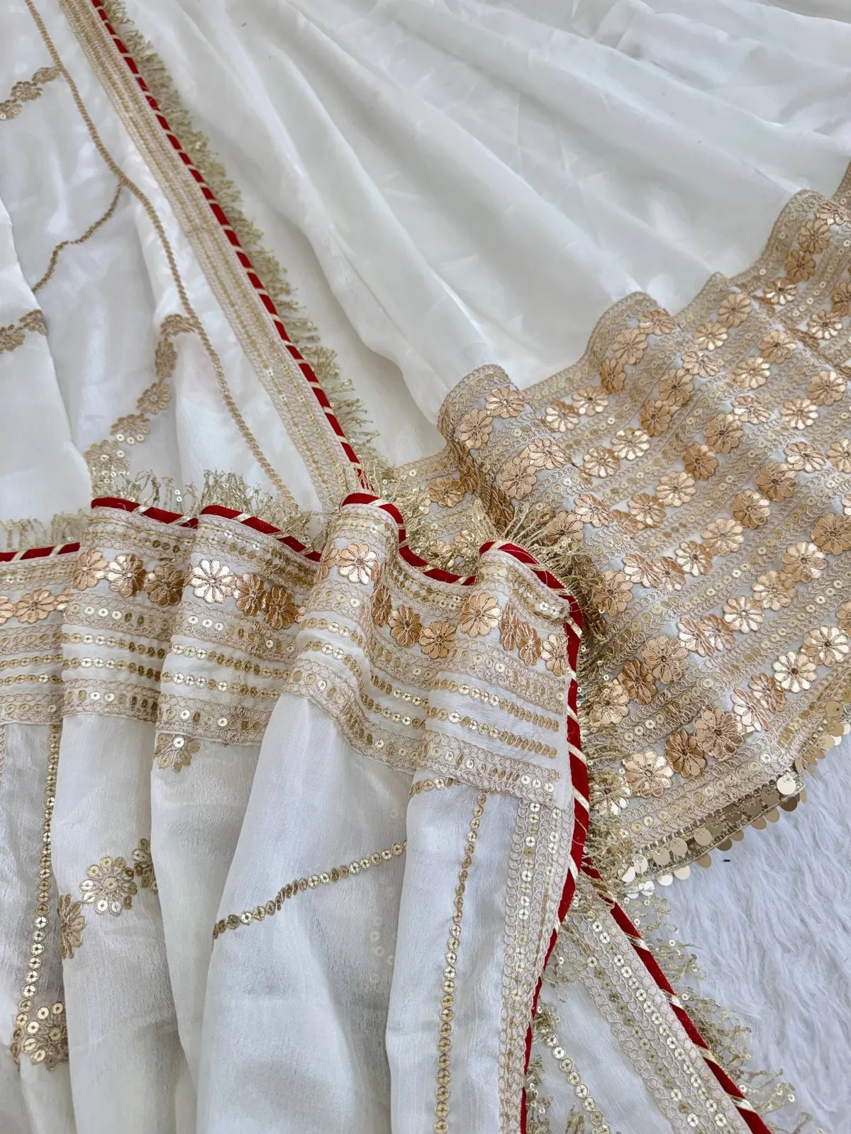Ramzan Eid Special Cream Anarkali Dress | Eid Suits - Image 3