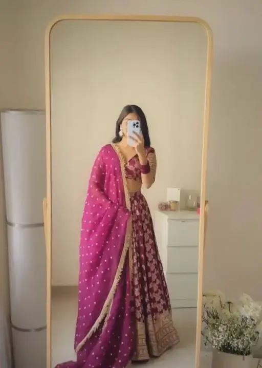 Rani Jacquard Girly Lehenga Blouse