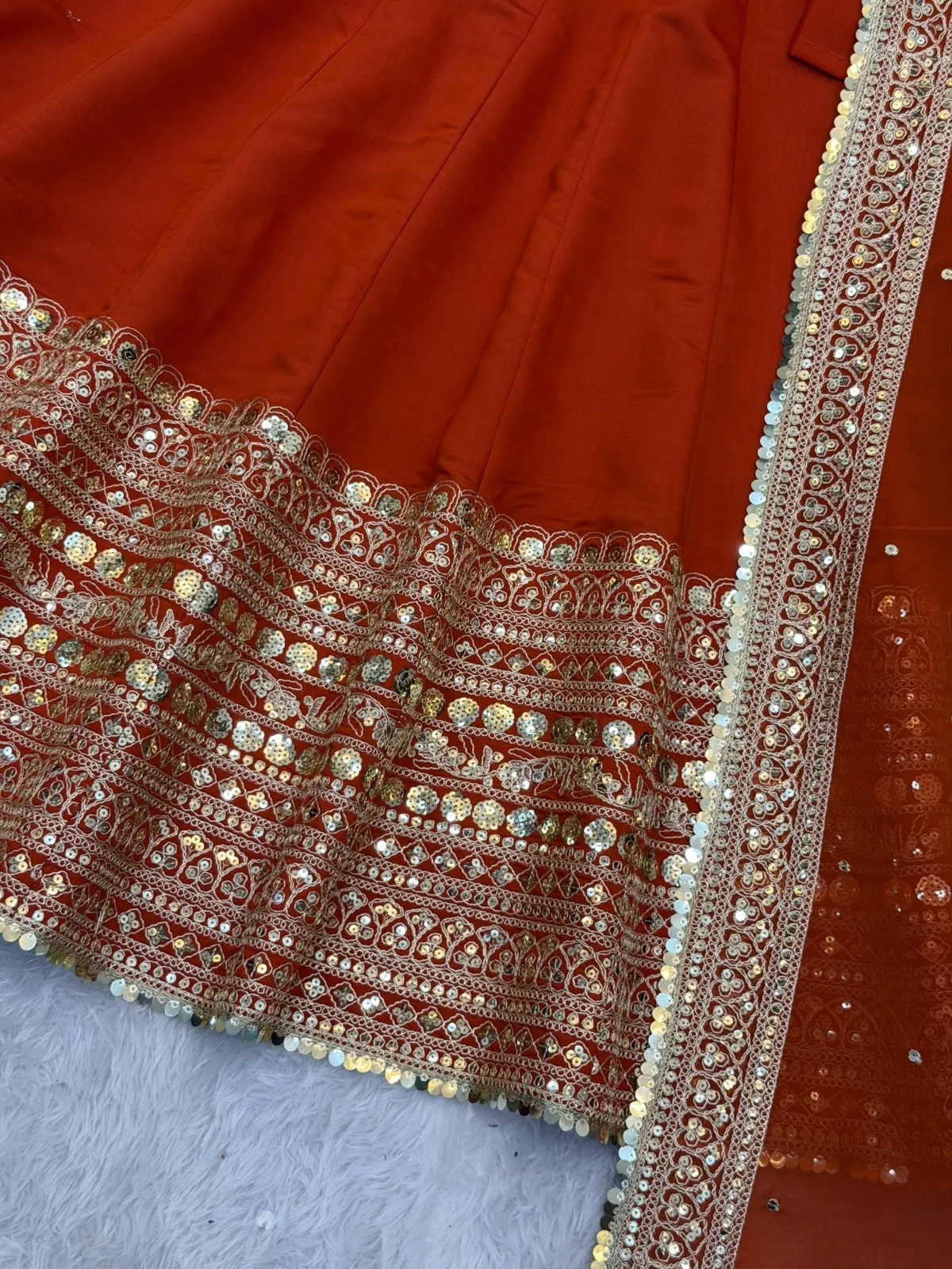 Readymade Orange Anarkali Dress - Image 4