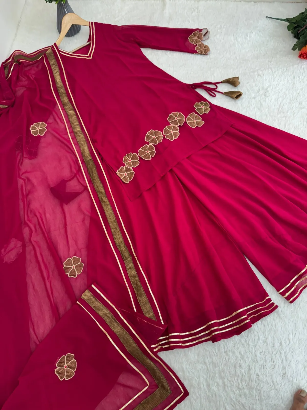 Beautiful Rani Cut Work Salwar Suit - Image 2