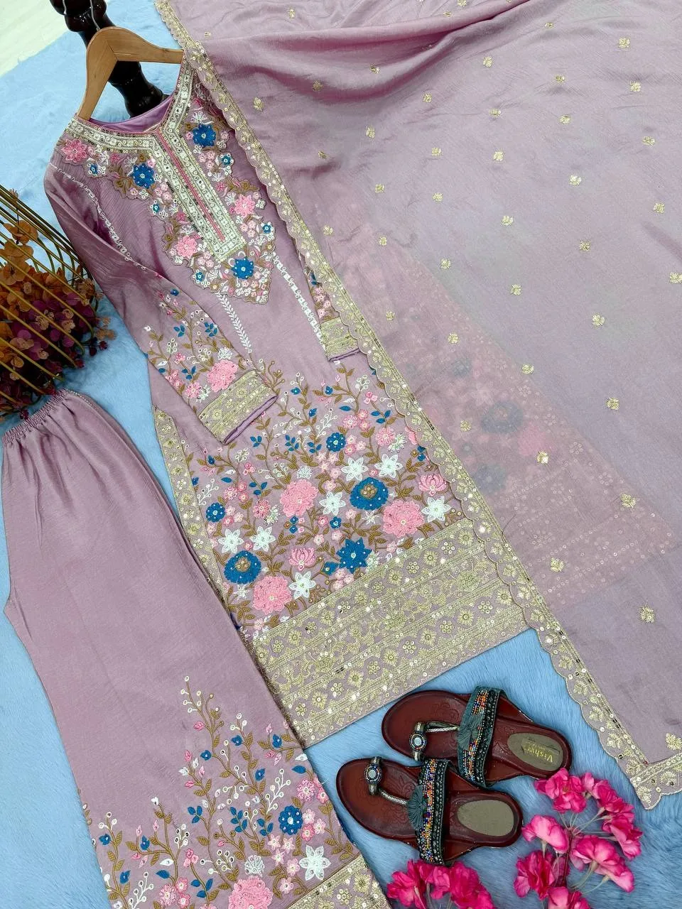 Beautiful Readymade Pakistani Plazzo Set - Image 2