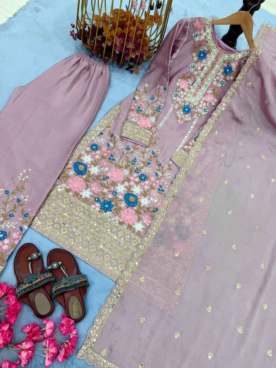 Beautiful Readymade Pakistani Plazzo Set - Image 3