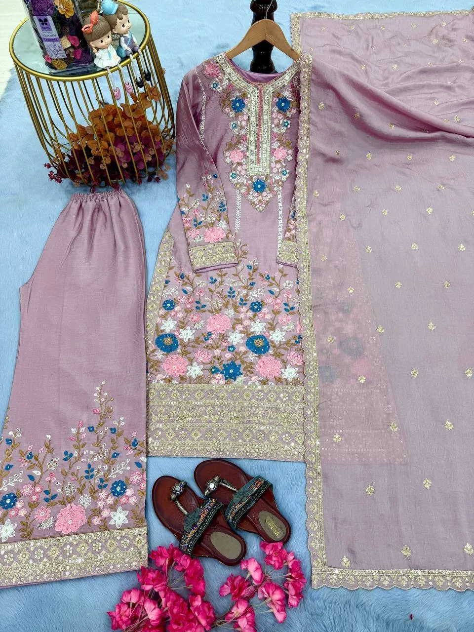 Beautiful Readymade Pakistani Plazzo Set - Image 4