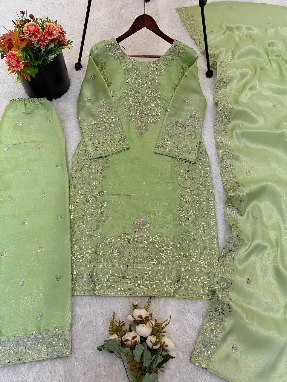 Eid Festival Pakistani Readymade Pista Dresses - Image 2