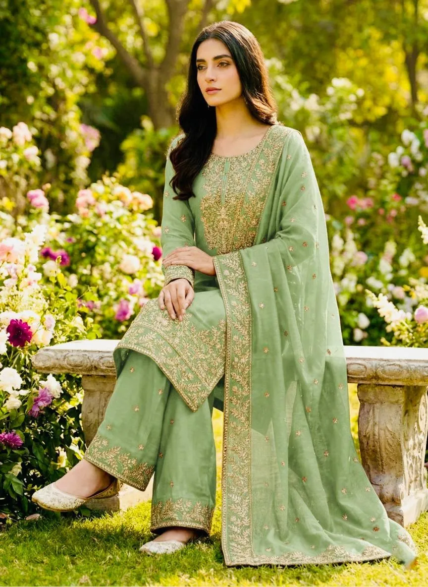 Eid Festival Pakistani Readymade Pista Dresses - Image 4