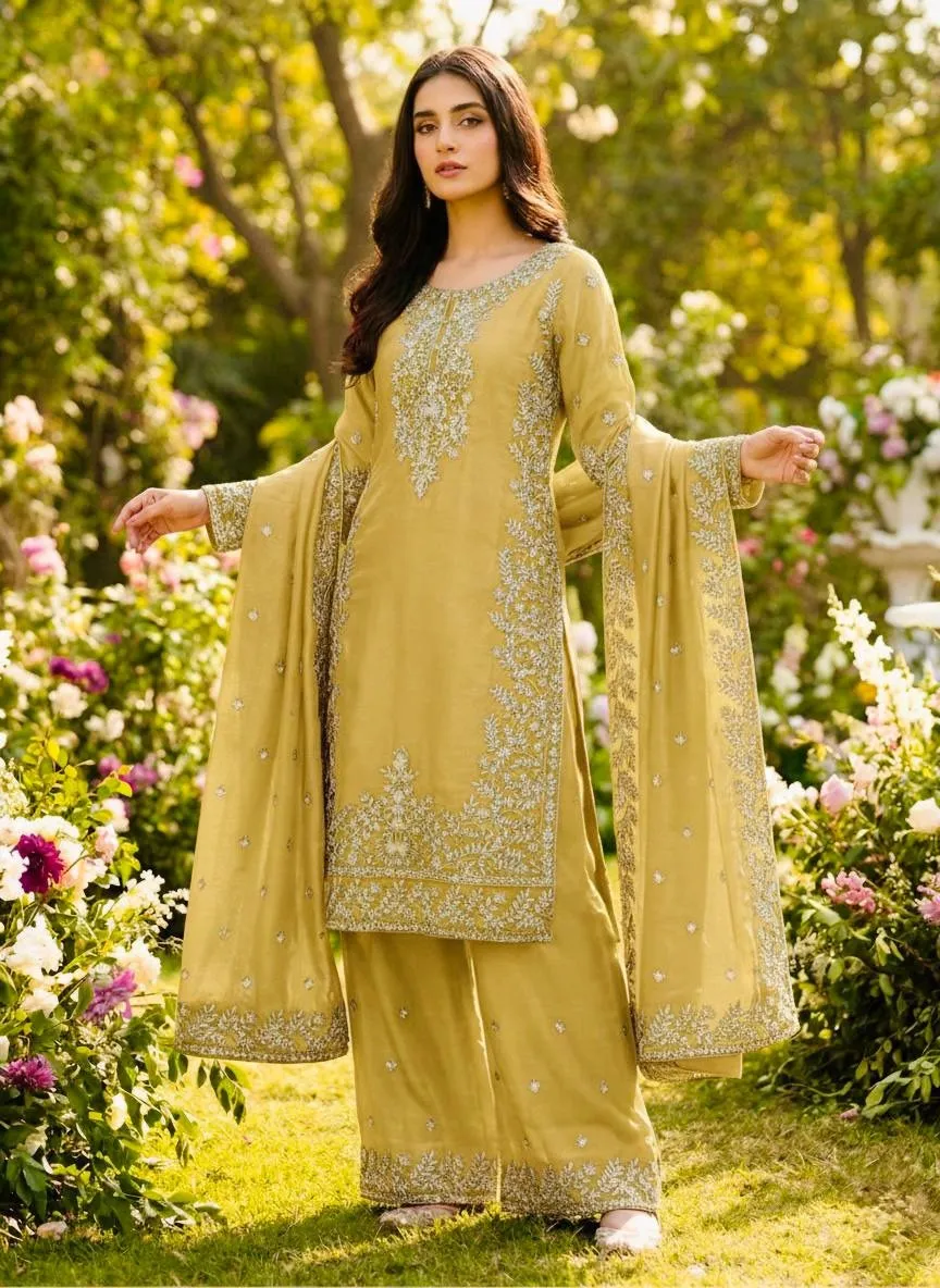 Festival Pakistani Readymade Yellow Dresses