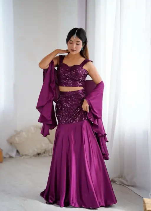 Readymade Fish Cut Lehenga for Wedding