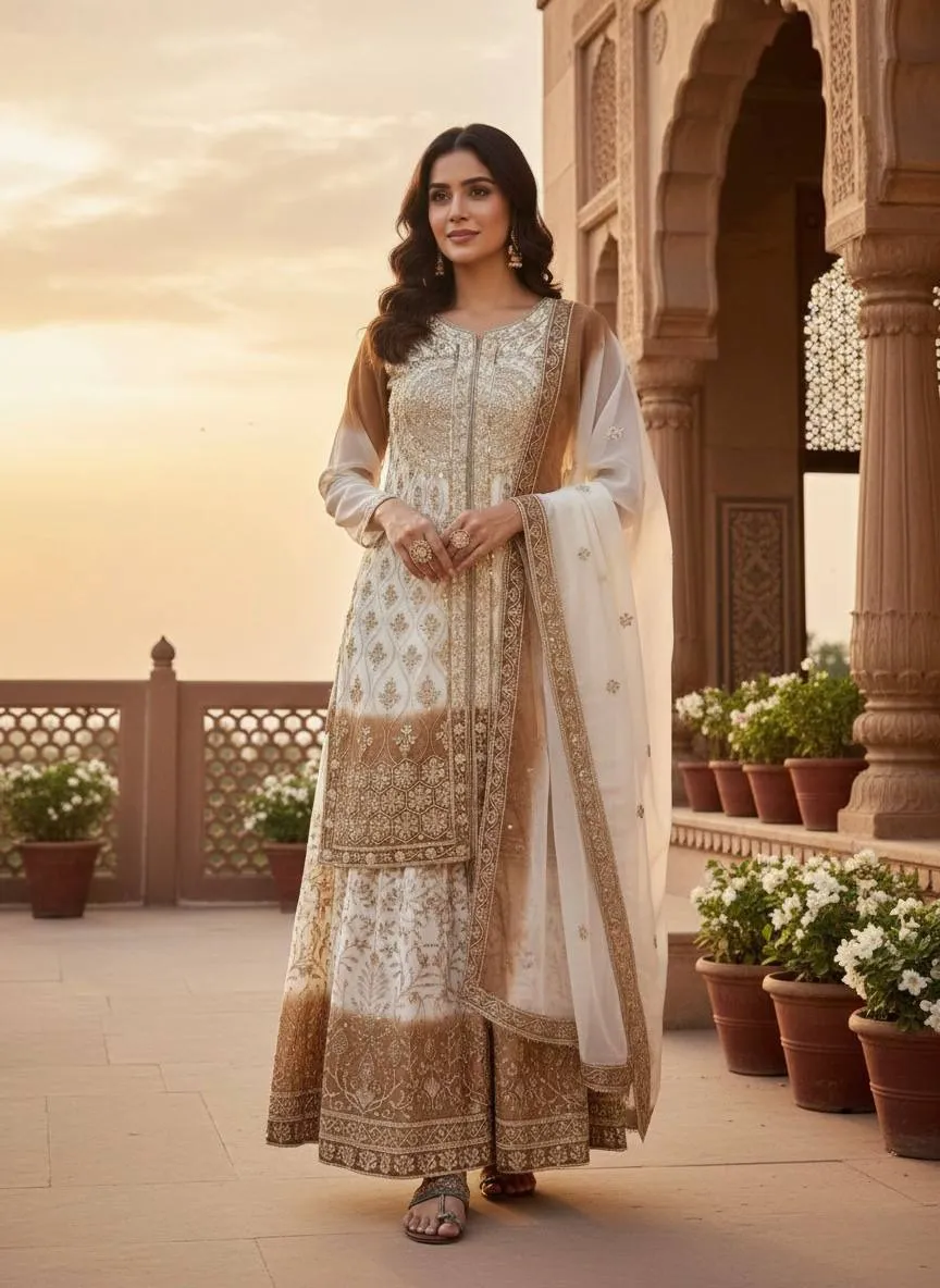 Slit Cut Readymade Eid Dress - Image 3