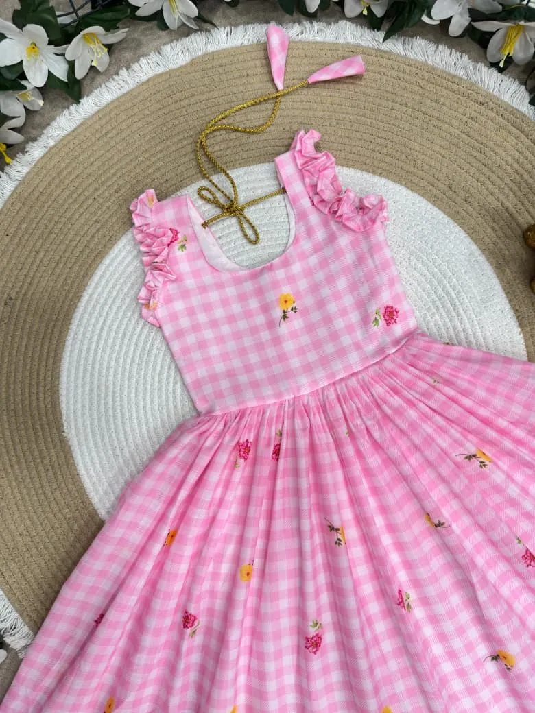 Mother Daughter Combo Midi Frock Designs - Image 8