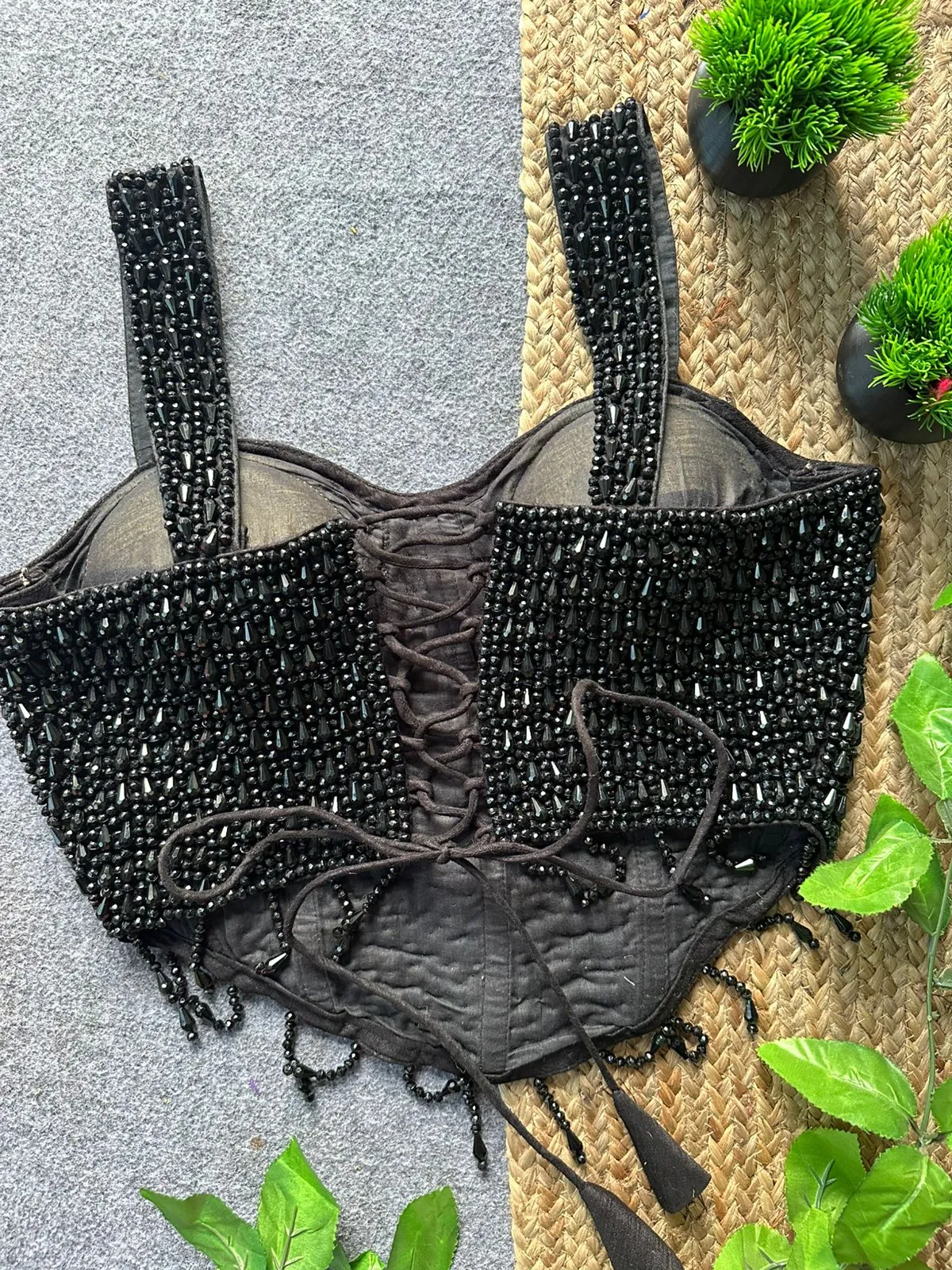 Party Special Black Pearl Blouse - Image 2