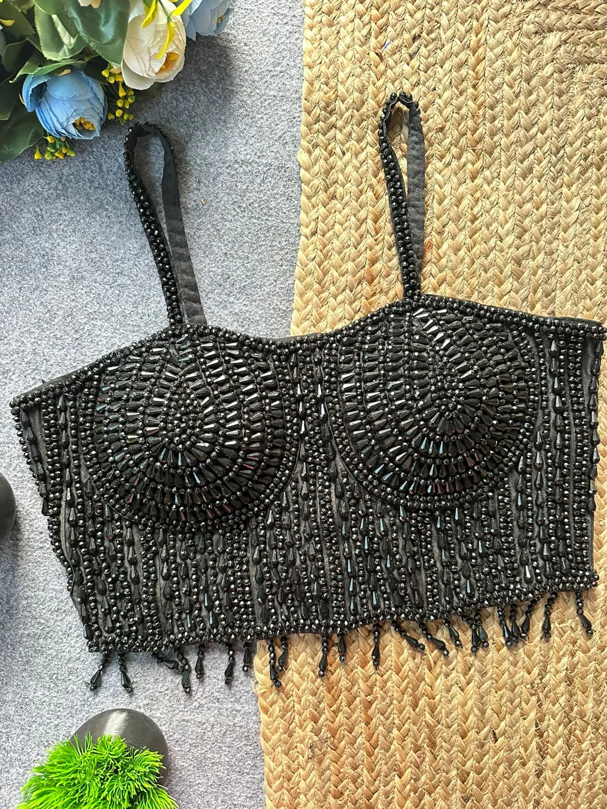 Party Special Black Pearl Blouse - Image 3