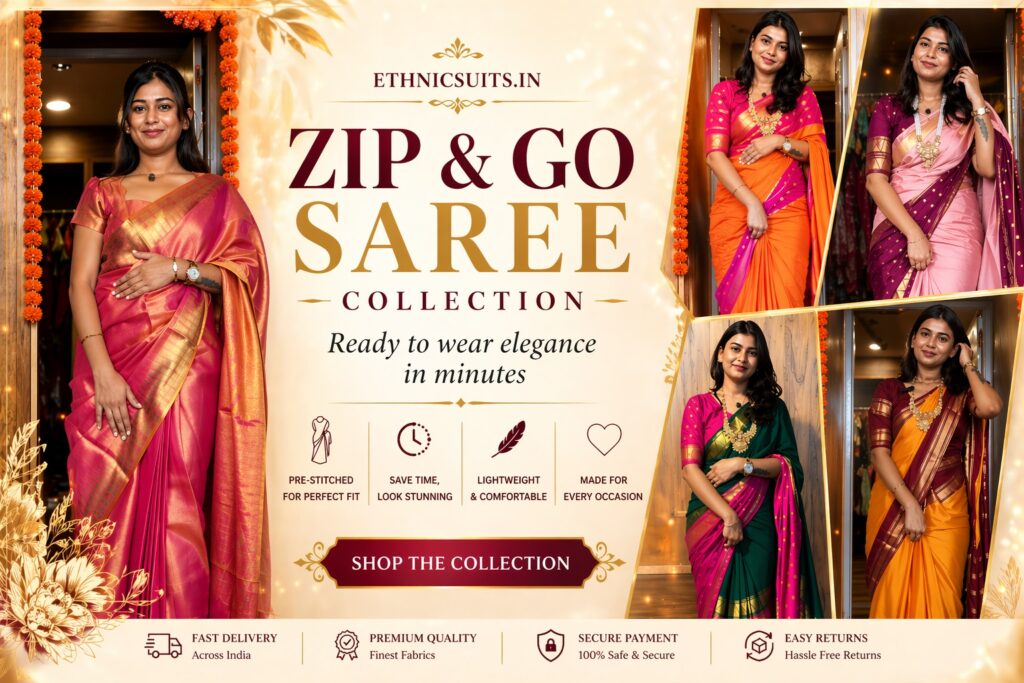 Zip and Go Saree banner