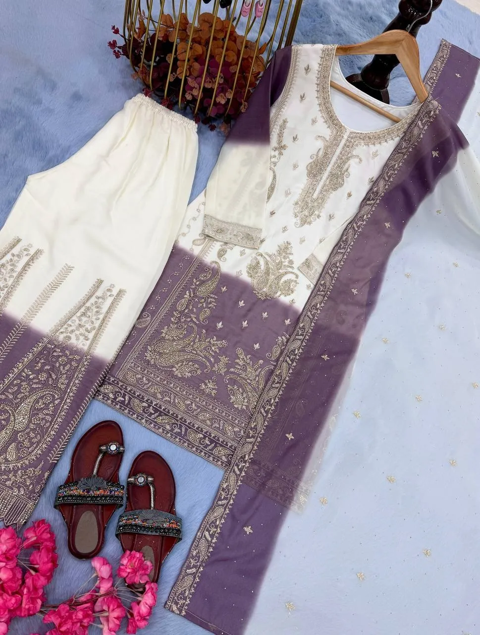 Mother Daughter Embroidery Salwar Suit matching combo dress georgette embroidery diamond work outfit for wedding and festive wear India