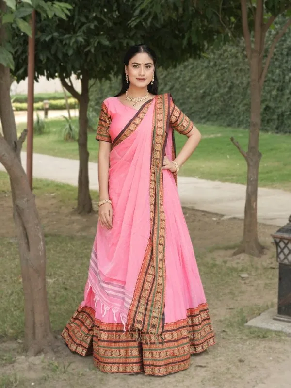 Pink Color Pooja Special Lehenga Choli Under 2500