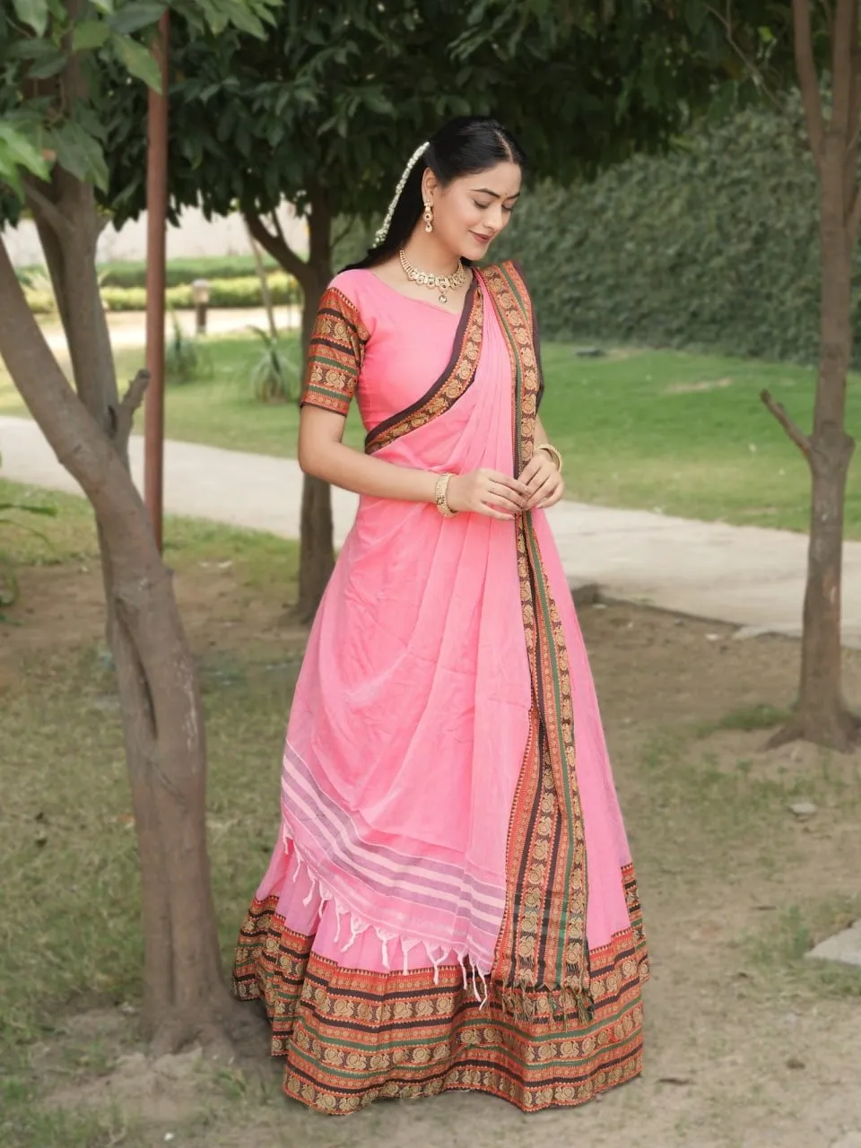 Pink Color Pooja Special Lehenga Choli Under 2500 - Image 2