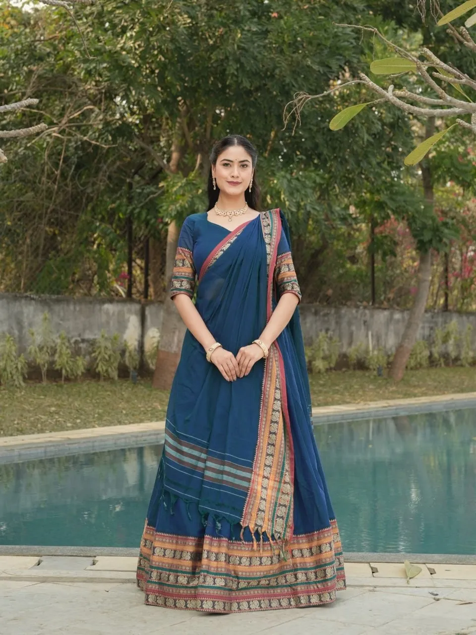 Rama Color Wedding Special Lehenga Choli Under 2500