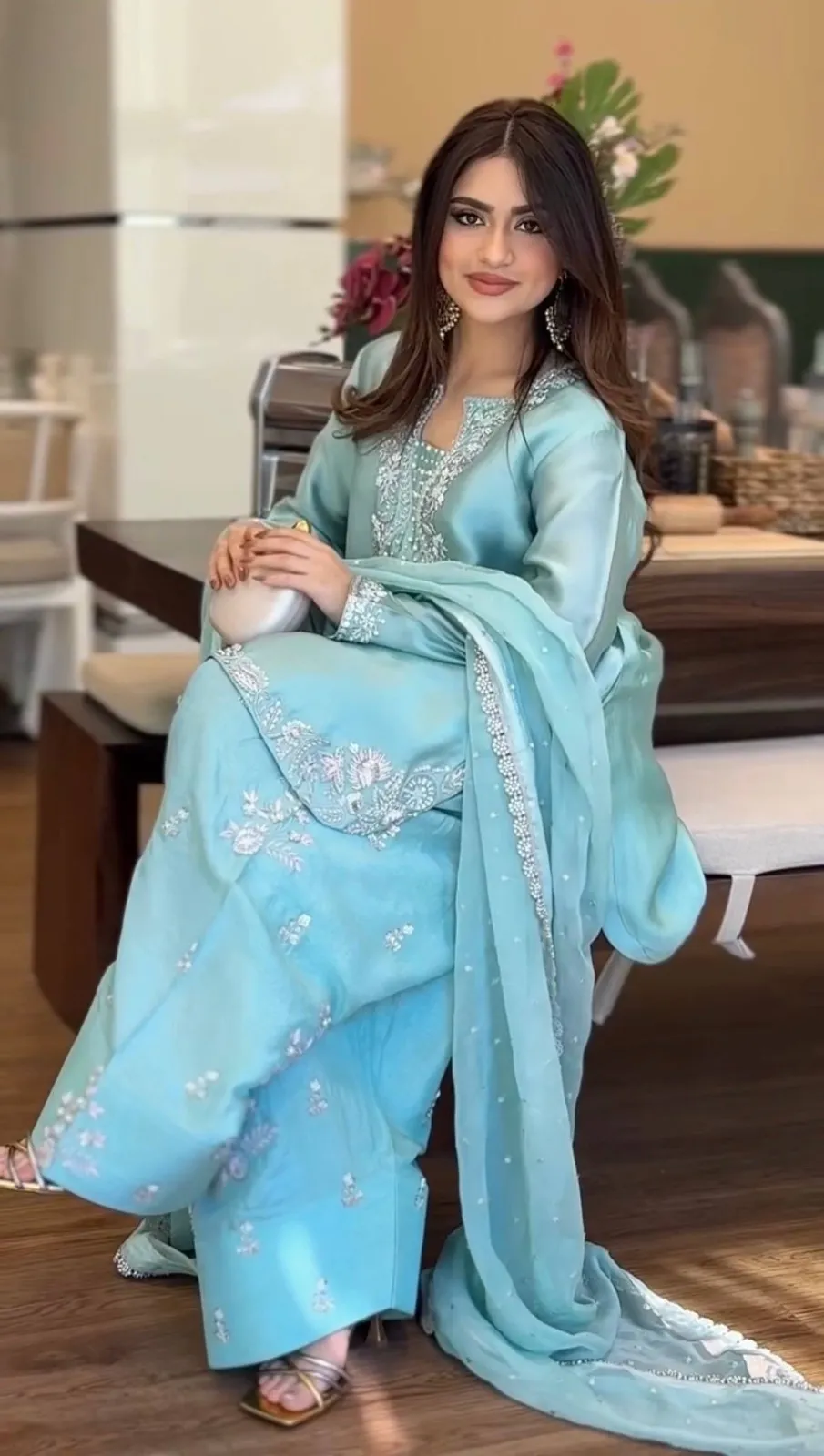 Sky Blue Pakistani Farsi Salwar Suit