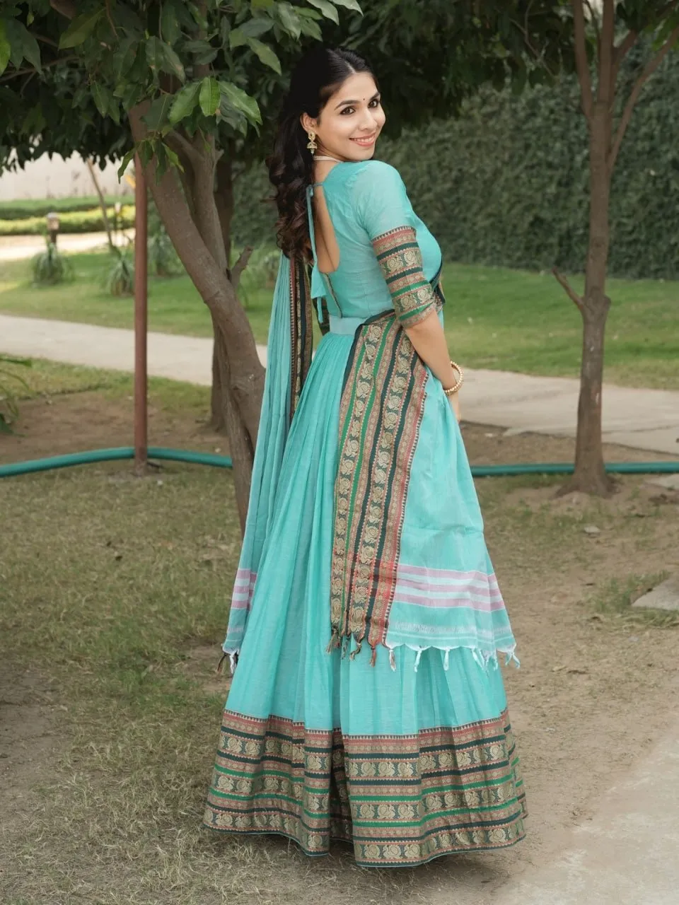 Sky Color Festive Special Lehenga Choli Under 2500 - Image 3