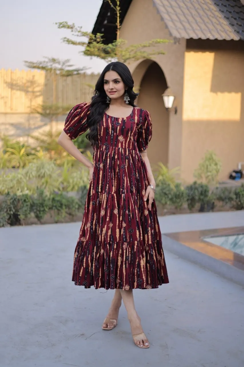 Summer Cotton Printed Kurti Frocks