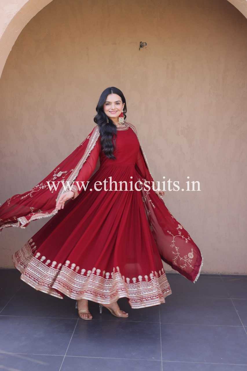 Trending Red Anarkali Suit