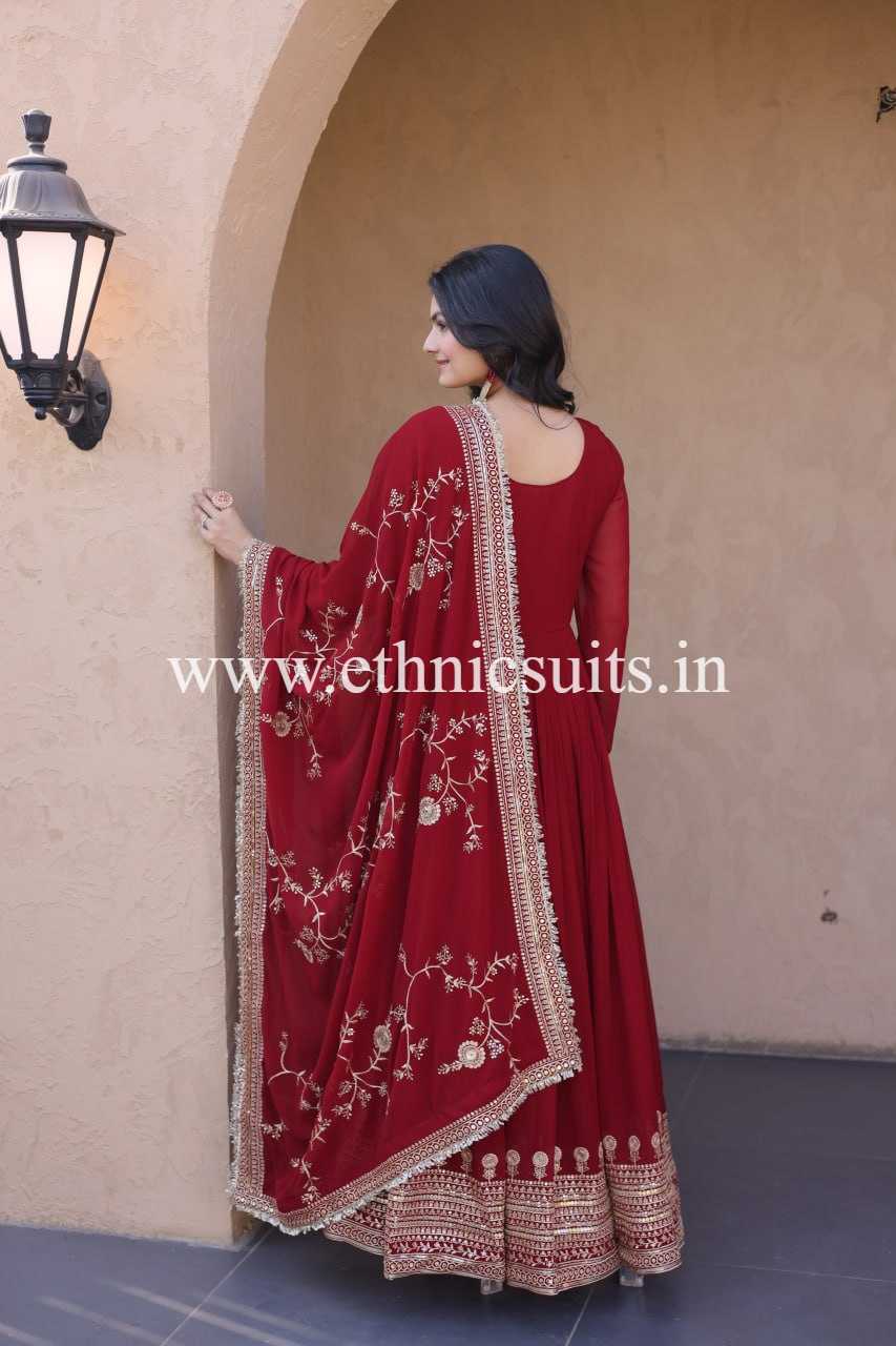 Trending Red Anarkali Suit - Image 5