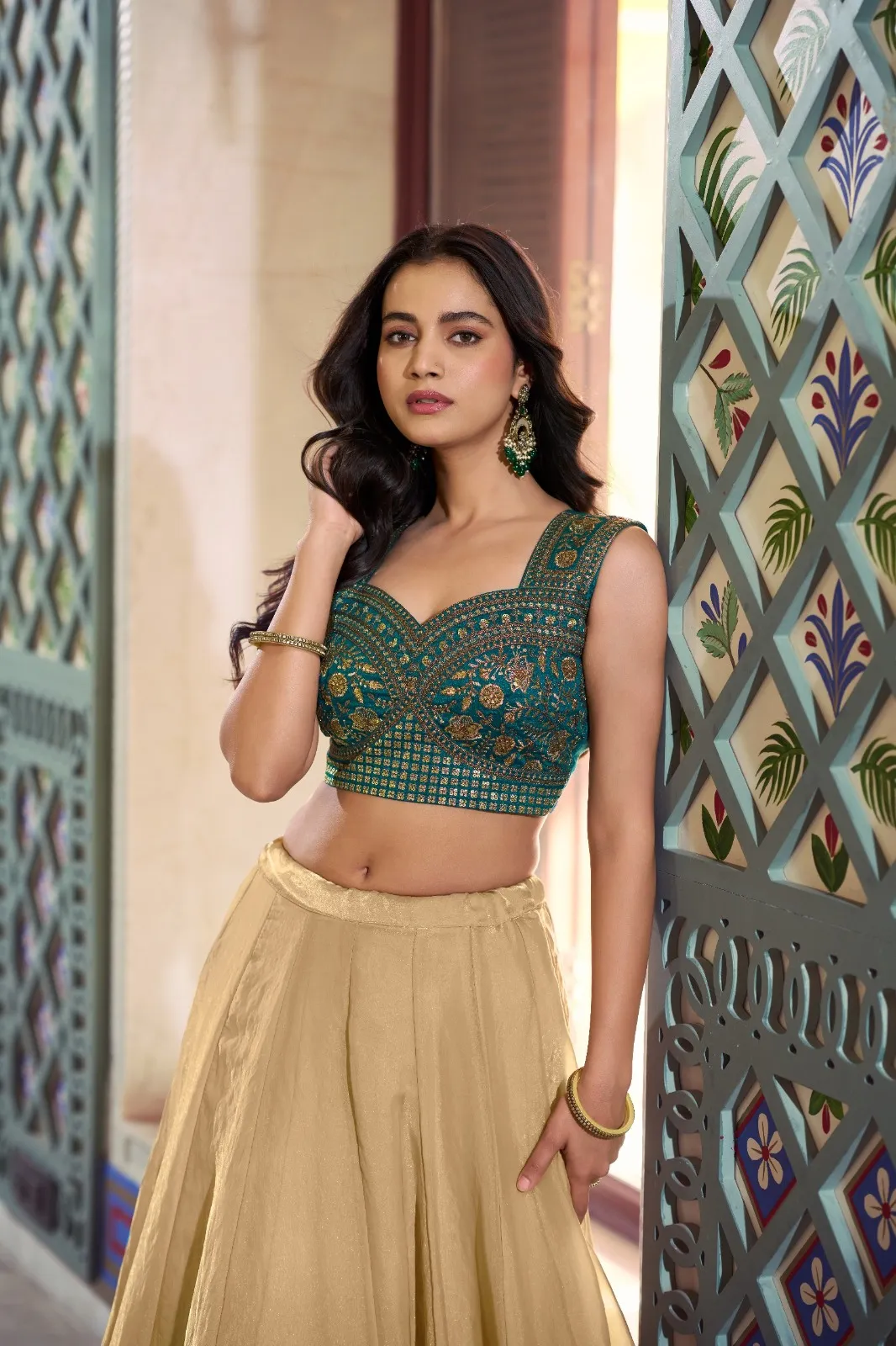 Beautiful Chiku Color Brides Maid Lehenga Choli - Image 2