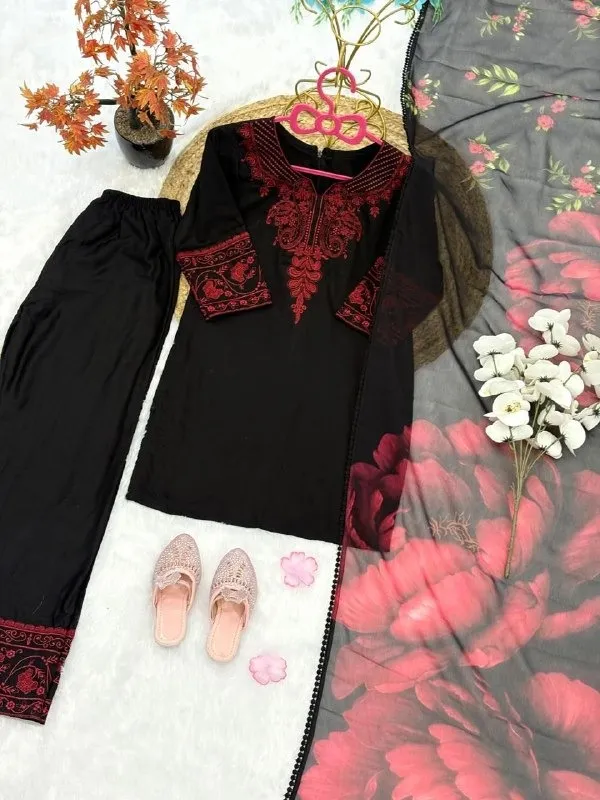 Black Kids Readymade Salwar Suit - Image 2