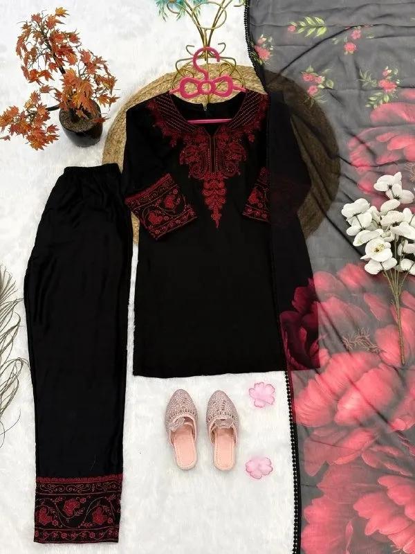 Black Kids Readymade Salwar Suit - Image 5