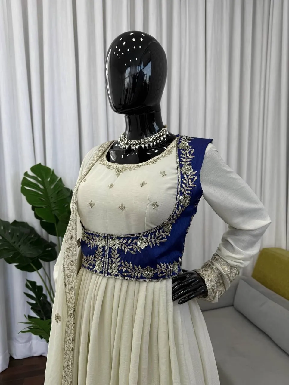 Bollywood Inspired Anarkali Suit with Koti Fashion - Image 2