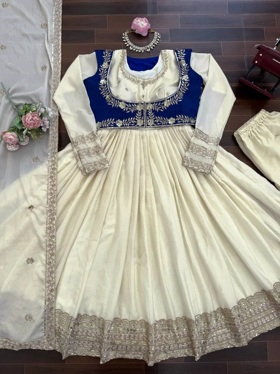 Bollywood Inspired Anarkali Suit with Koti Fashion - Image 3