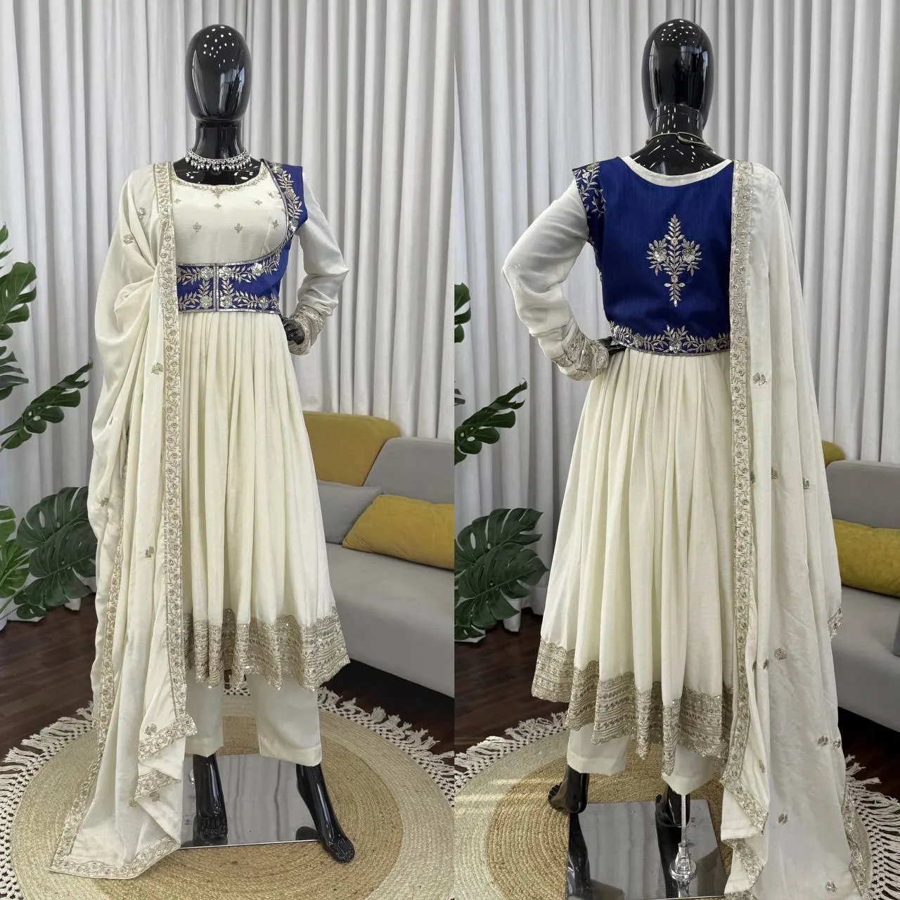 Bollywood Inspired Anarkali Suit with Koti Fashion - Image 4