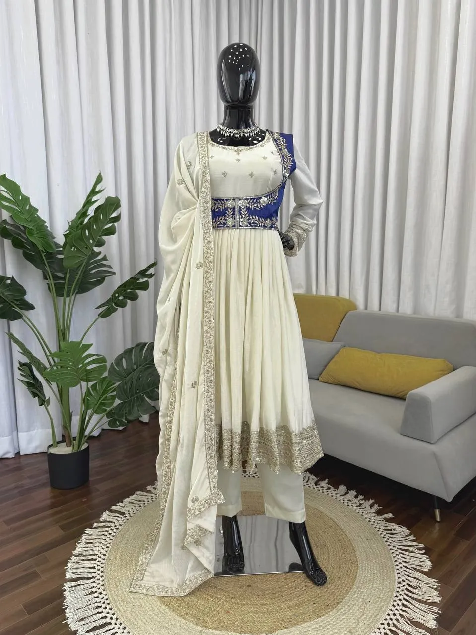 Bollywood Inspired Anarkali Suit with Koti Fashion - Image 5