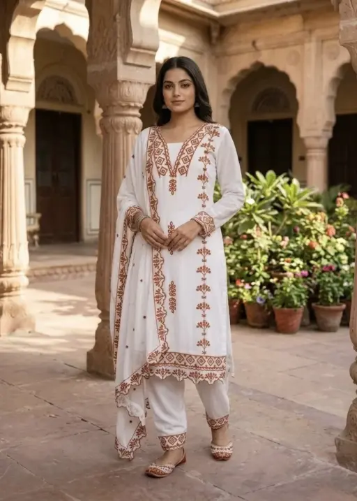 Georgette Straight Pakistani Kurti
