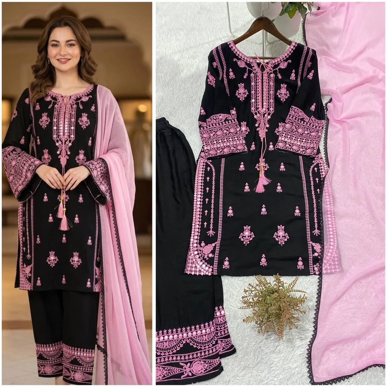 Hania Ameer Inspired Readymade Pakistani Suit - Image 5