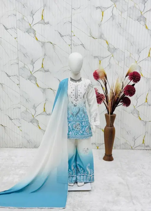 Kids Festive Wear Plazzo Suit