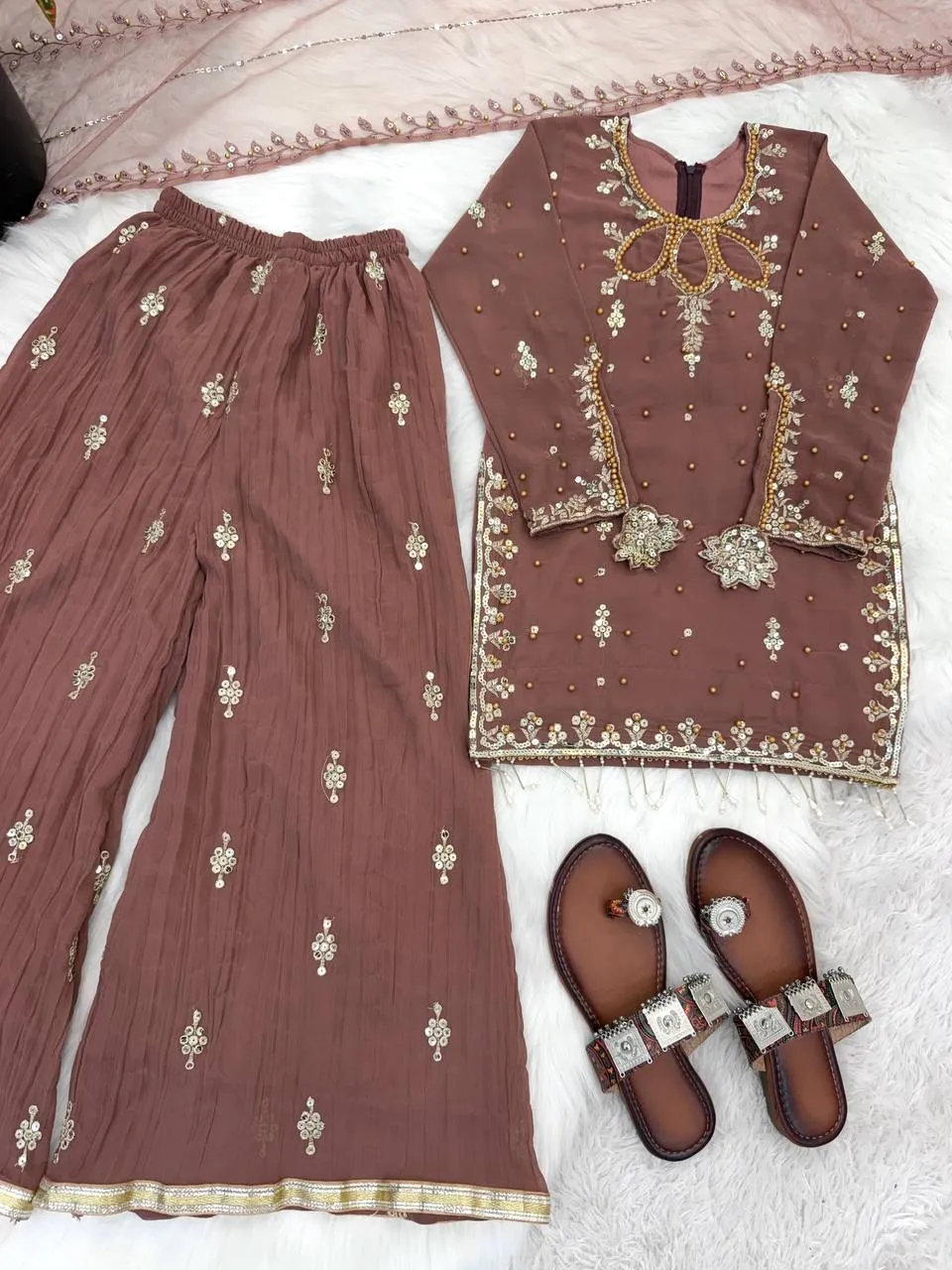 Matching Mother Daughter Embroidery Salwar Suit - Image 2