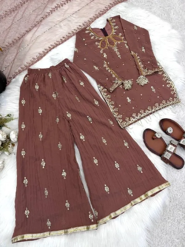 Matching Mother Daughter Embroidery Salwar Suit - Image 5