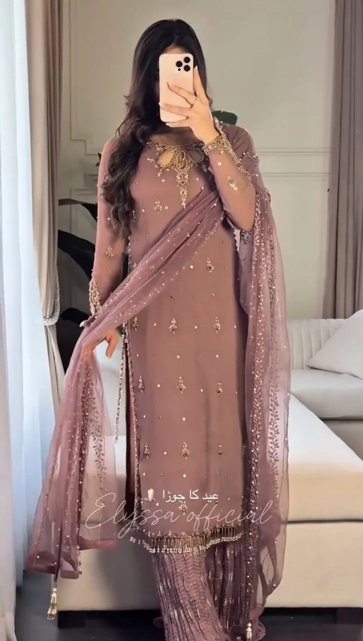 Matching Mother Daughter Embroidery Salwar Suit - Image 6